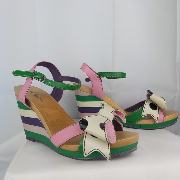 Lola Ramona Ketty wedge leather sandals size 41 - Picture 3 of 9